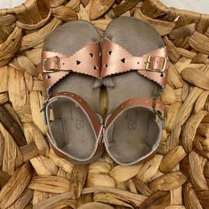 Sun-San Sweetheart Sandals, rose gold, size 9